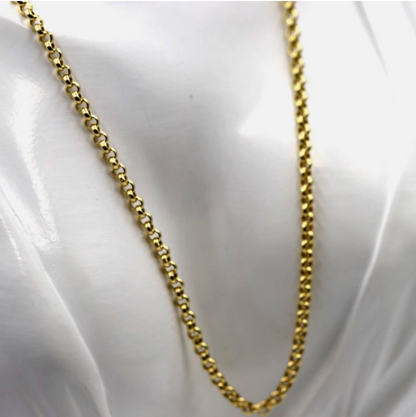 Genuine 18ct 18k 750 Yellow Gold Belcher Chain Necklace 50cm 3.8mm 9.5grams