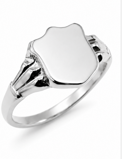 Size G, Kaedesigns New Childs Solid 9ct 9k Yellow, Rose or White Gold Shield Signet Ring