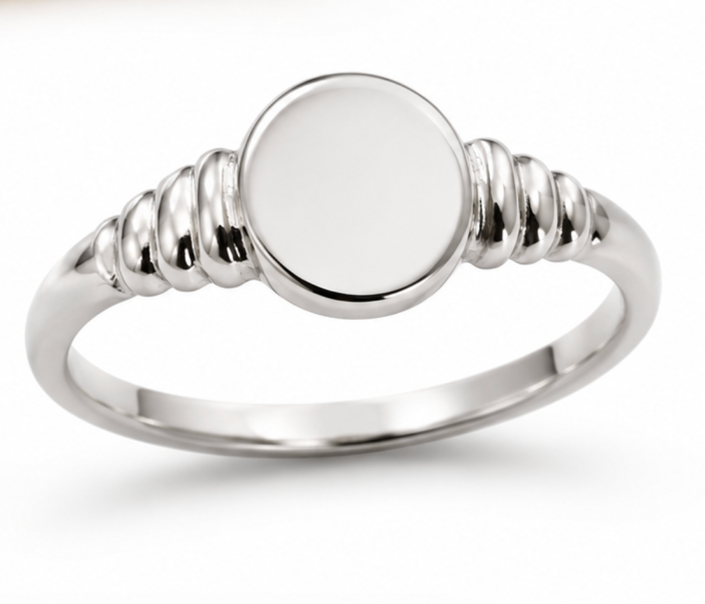 Small New Sterling Silver Oval Signet Ring  - Choose your size H to N