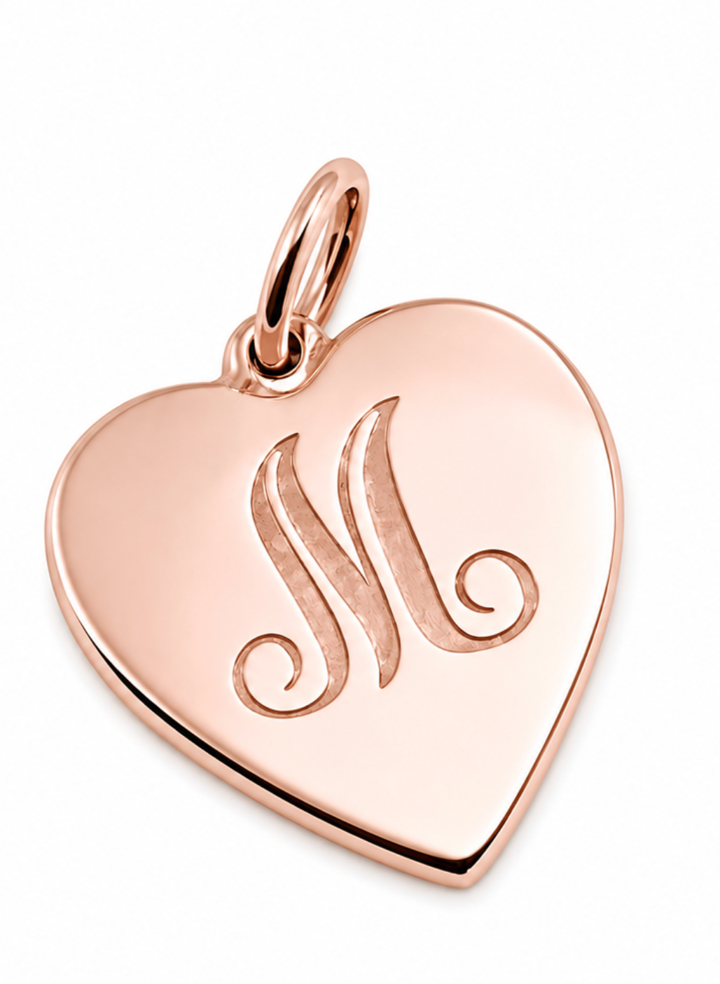 Genuine 9ct 9k 375 Yellow, Rose or White Gold Heart Shield Pendant engraving of up to 2 initials