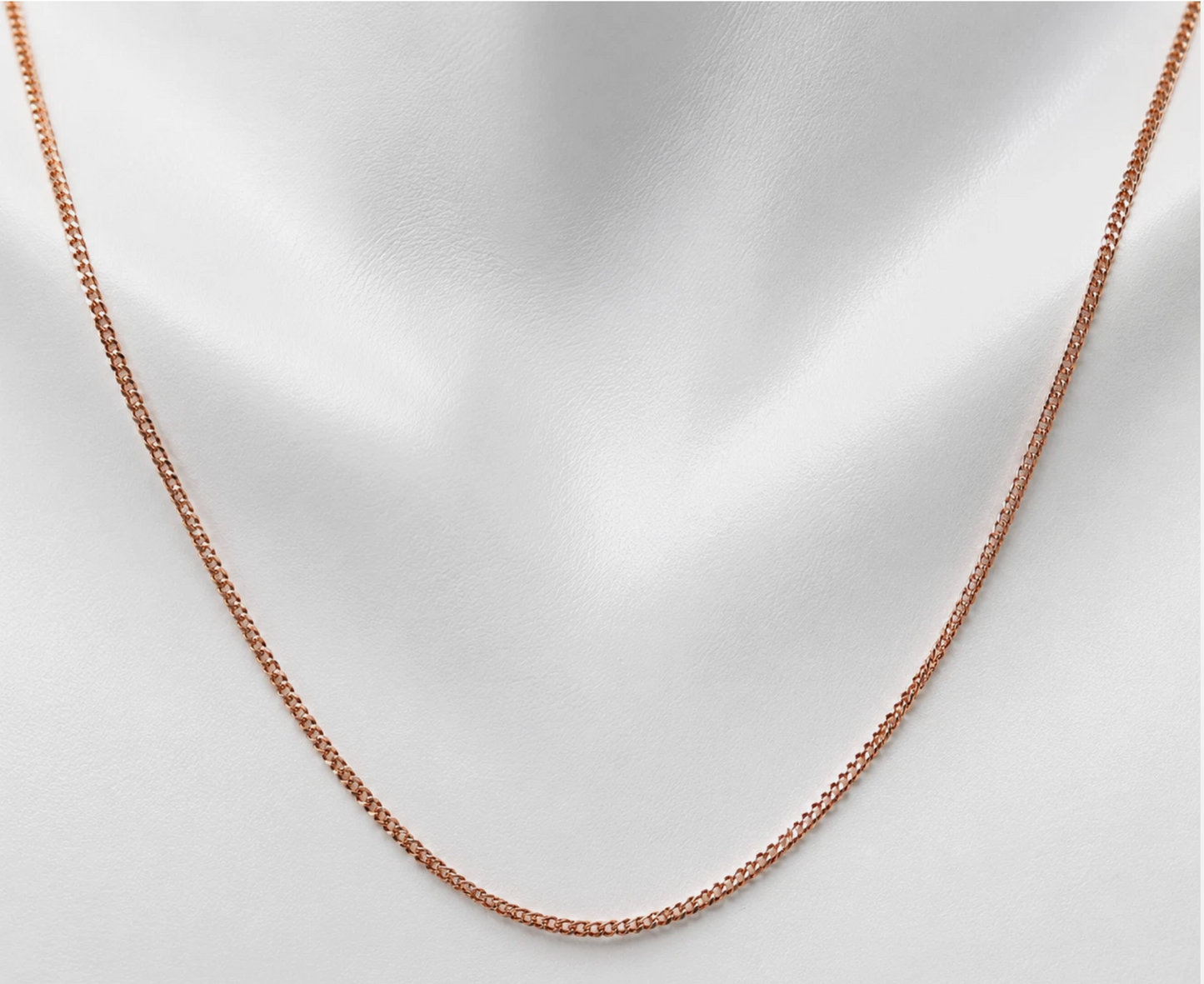 Genuine 9ct 9k 375 Rose Gold Kerb Curb Chain Necklace 60cm 3.4gms