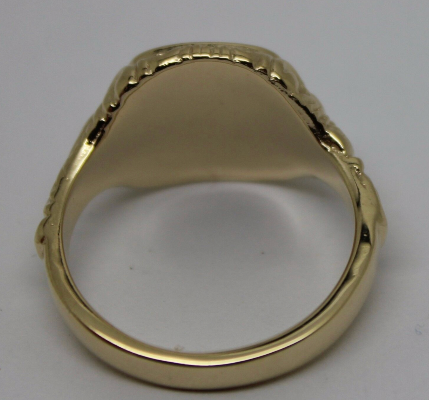 Kaedesigns Solid Genuine 9ct 9kt 375 Yellow Gold Square Engraved Signet Ring 335 - Choose your ring size Q to Z