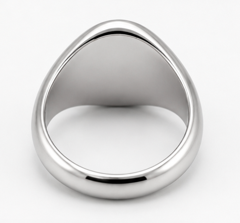 Kaedesigns Full Solid Heavy 9ct 9k 375 Yellow, Rose or White Gold Matt Polished Oval Signet 12mm x10mm Ring - Choose your ring size H to Q 1/2