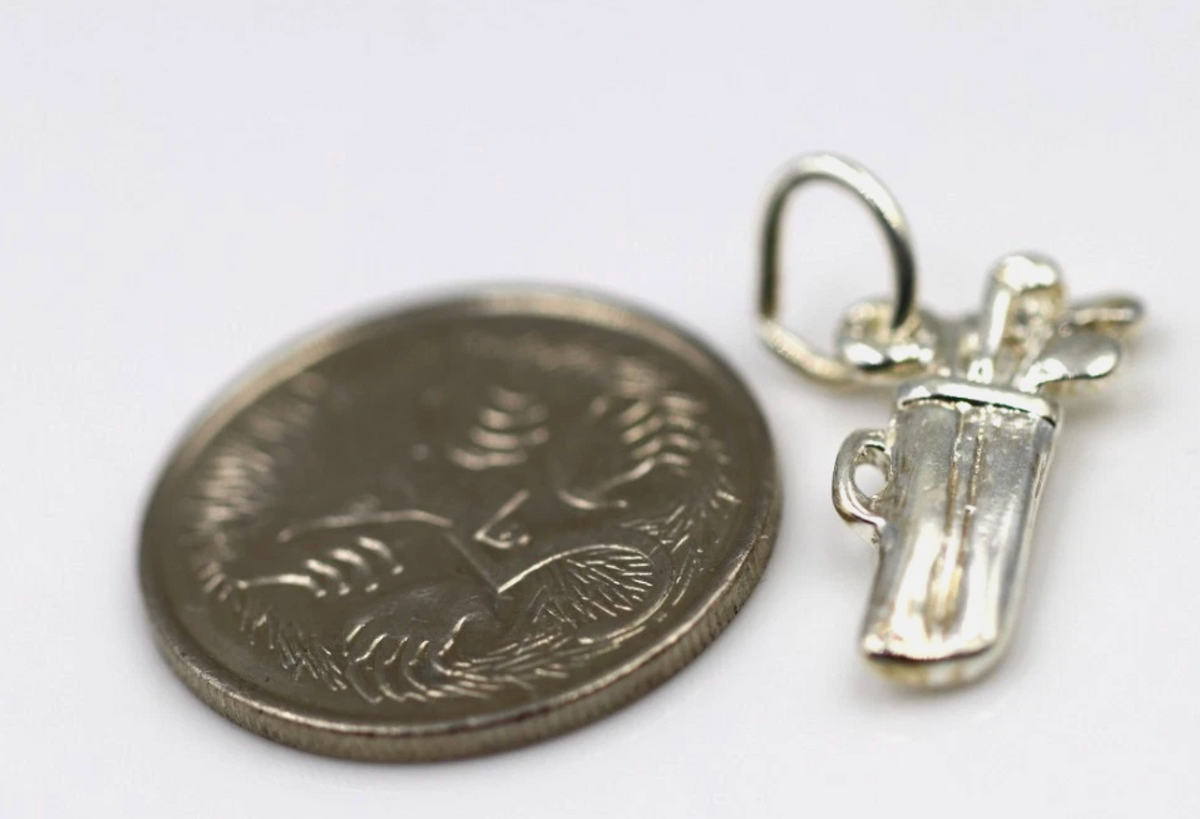 Kaedesigns, Genuine Sterling Silver 925 Golf Clubs Pendant Charm