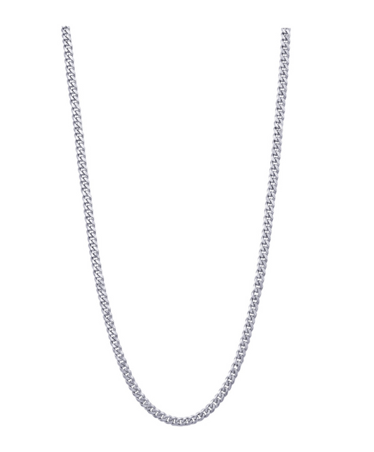 Genuine 925 Sterling Silver 1mm Kerb Curb Link Chain Necklace 50cm