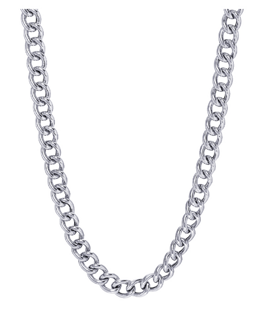 Sterling Silver 925 Heavy 4.3mm Round Kerb Curb Chain Chain Necklace 70cm