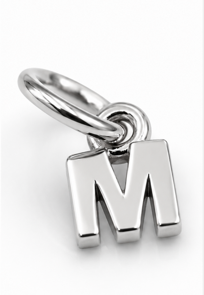 Genuine 9ct 9kt Genuine Tiny Very Small Yellow, Rose or White Gold Initial Pendant Charm M