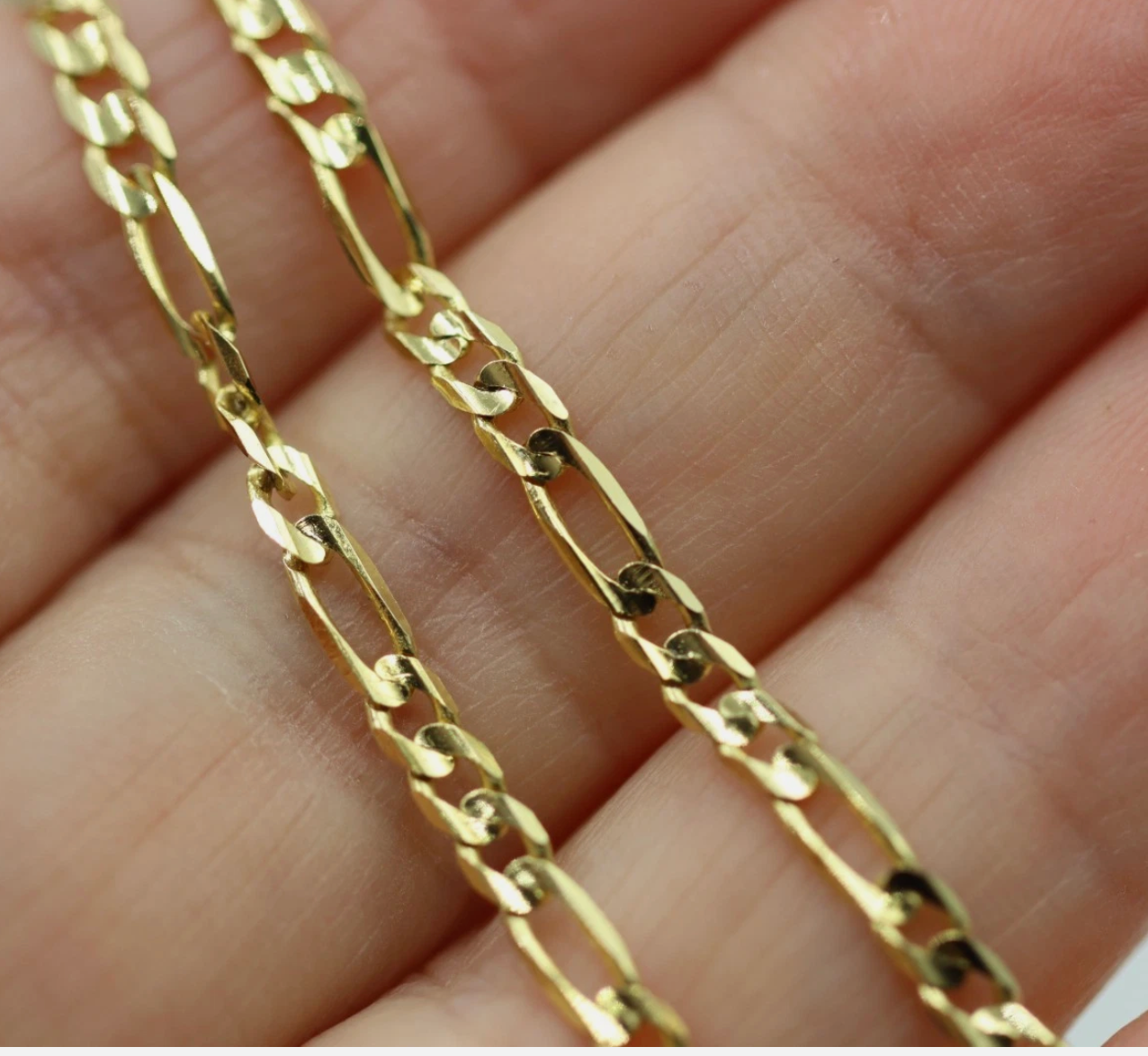 Genuine 9ct 9k 375 Yellow Gold Figaro Chain Necklace 5.5grams 55cm 2.9mm