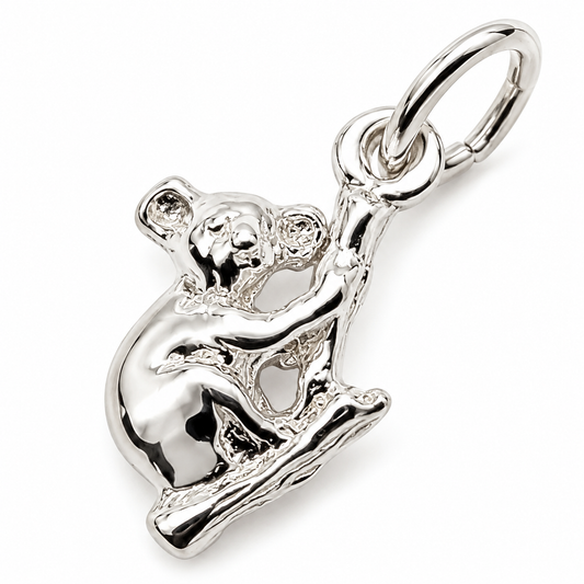 Sterling Silver 925 Small Koala Bear Pendant Or Charm