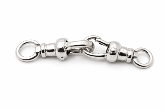Genuine New 2 x Sterling Silver 925 Albert Swivel Clasp 15mm