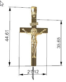 Genuine 18ct 750 Yellow, Rose or White Gold Full Solid Medium/Large Crucifix Cross Pendant