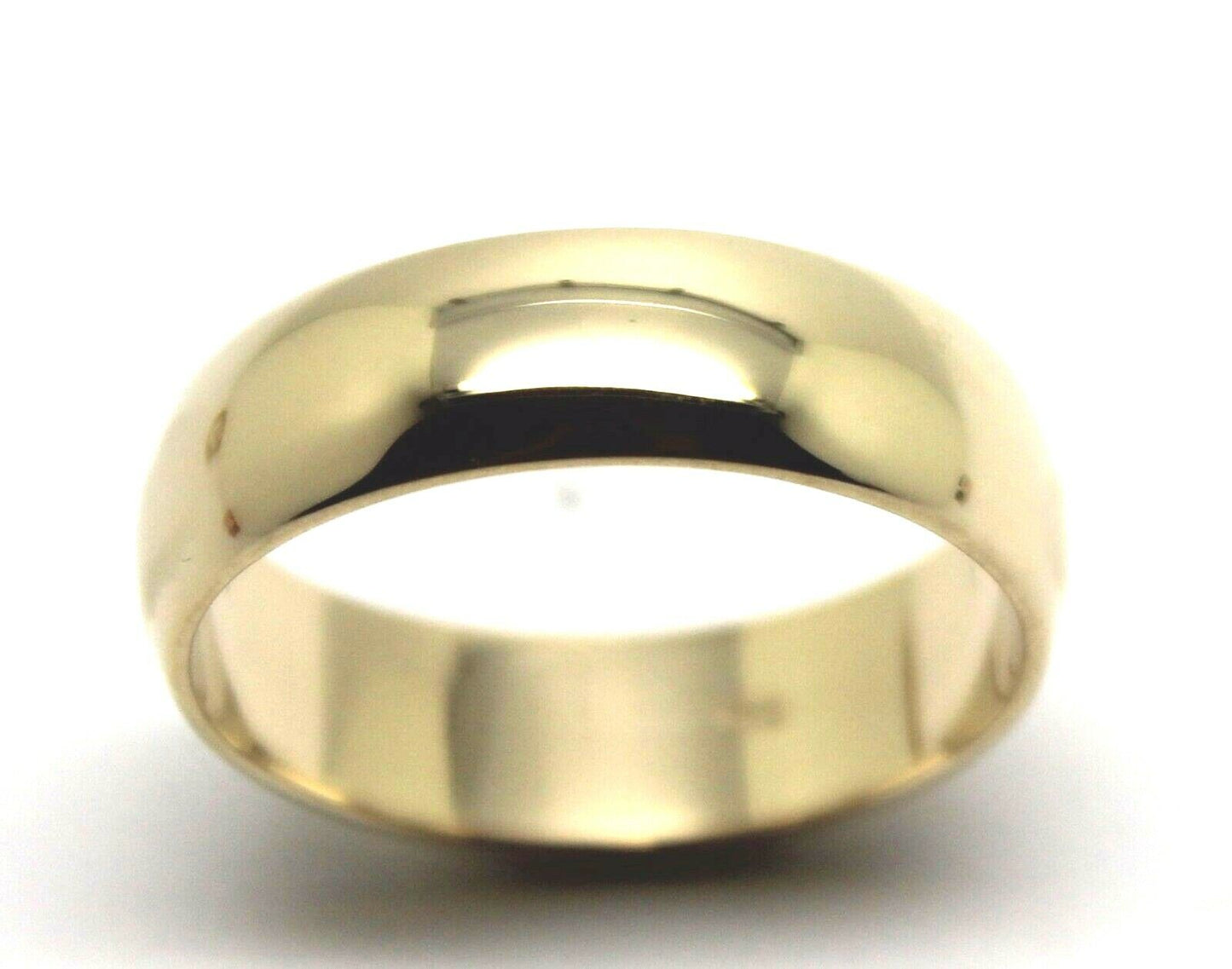 Genuine New Solid 9ct Yellow, Rose or White Gold 6mm Wedding Band Ring Size L