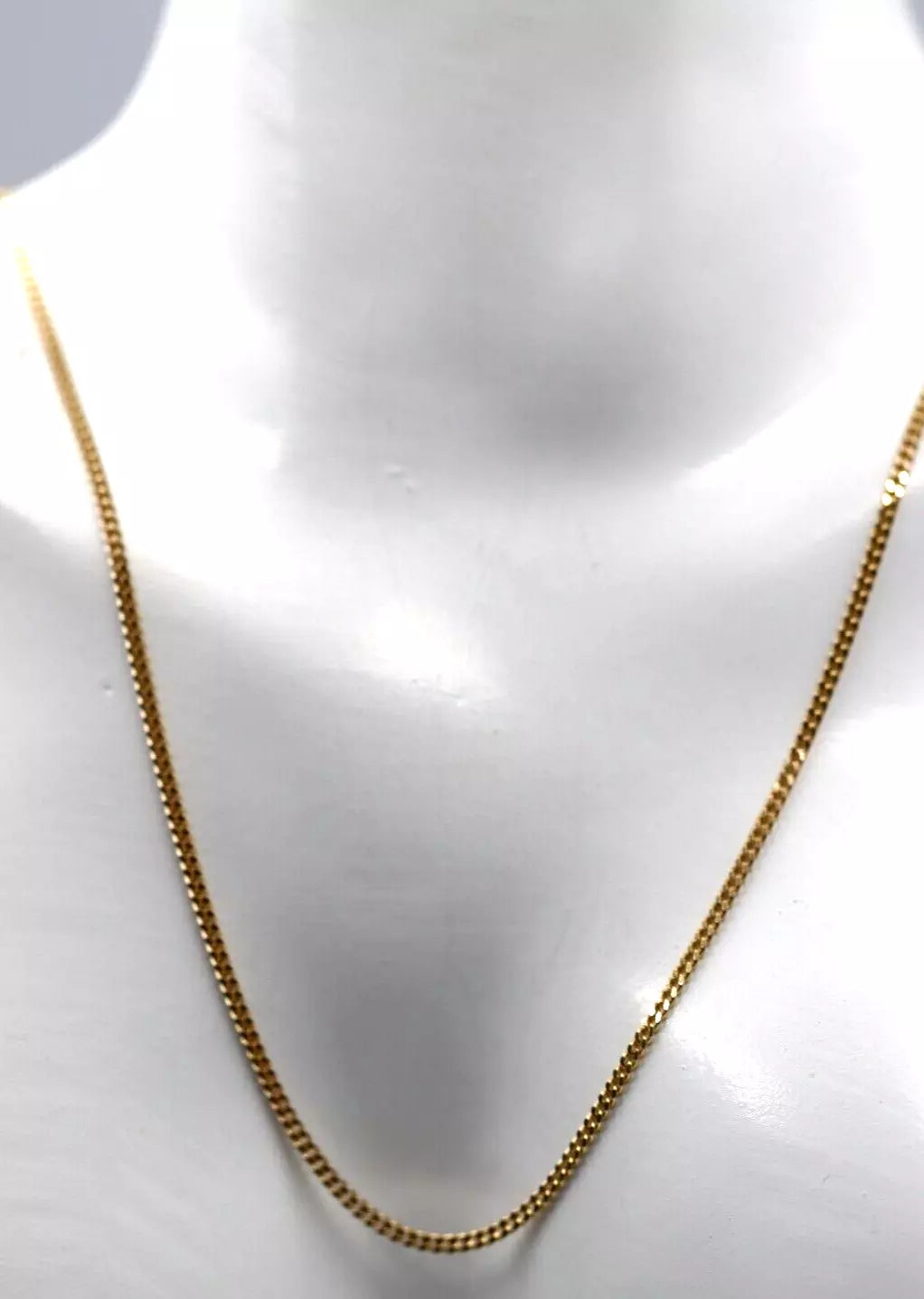 Genuine 9ct Yellow Gold Solid Kerb Curb Chain Necklace 45cm 3grams