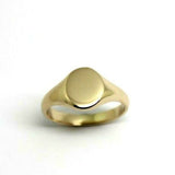 Kaedesigns New Size H New 9ct 9K Yellow, Rose or White Gold Oval Signet Ring 9mm x 7mm