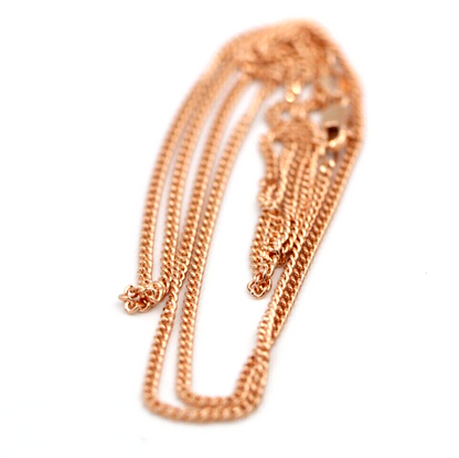 Genuine 9ct 9k Rose Gold Kerb Curb Chain Necklace 45cm 3.9gms - Free post