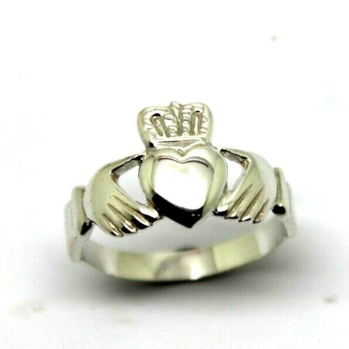 Solid 925 Sterling Silver Extra Large Irish Claddagh Ring - Choose your size