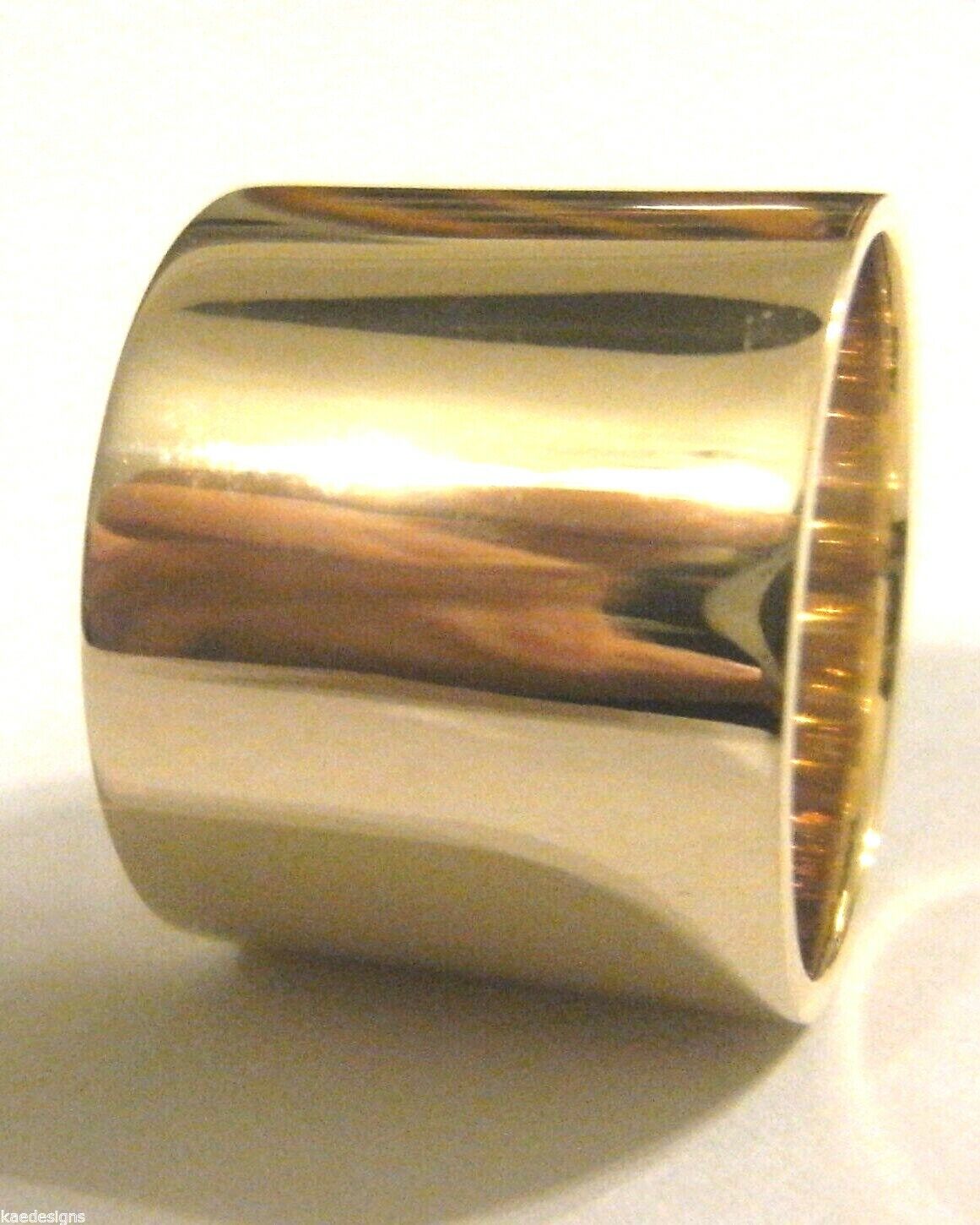 Size M, Genuine Solid 9t Yellow, Rose or White Gold / 375 Full 16mm Extra Wide Band Ring