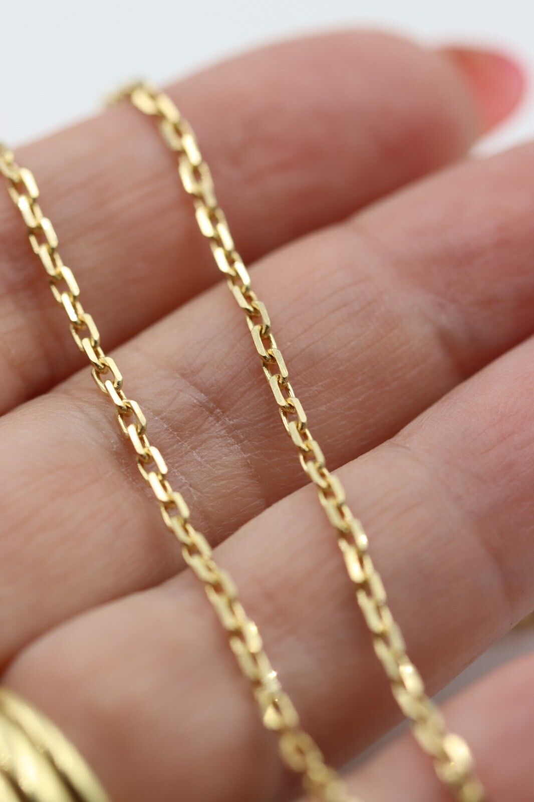 55cm 18ct 18K 750 Gold Yellow Gold Cable Necklace Chain 6.5g