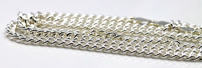 Sterling Silver 925 4mm Round Kerb Curb Chain Chain Necklace 60cm 28 grams