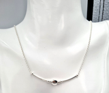 Sterling Silver Fancy Bar Necklet Chain Necklace Pendant 45cm Long