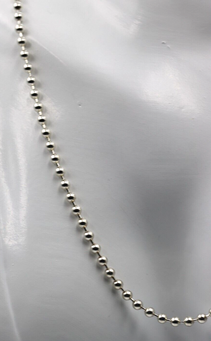 Sterling Silver Ball Chain Necklace 63cm long 3mm wide 13.1grams