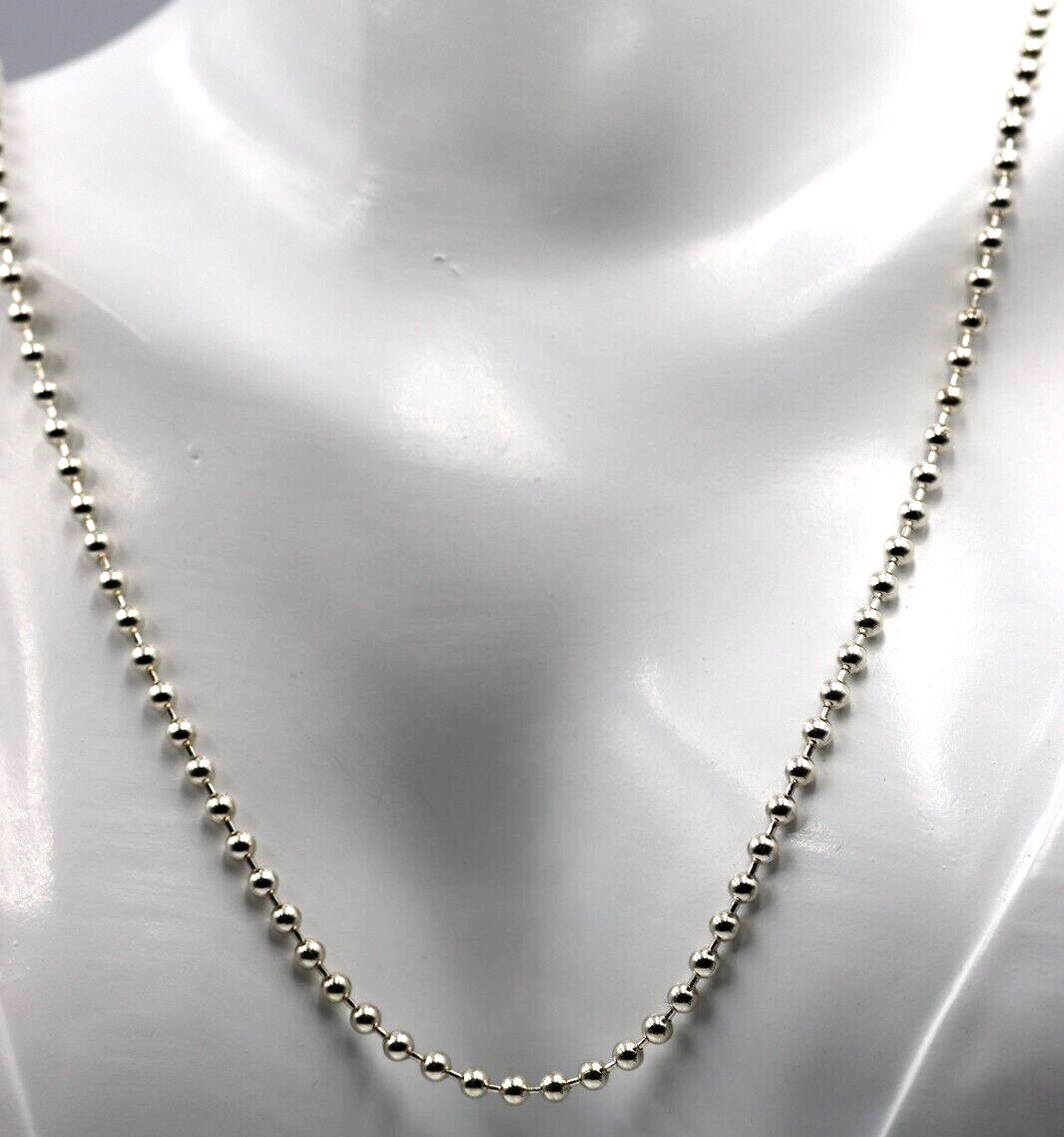 Sterling Silver Ball Chain Necklace 63cm long 3mm wide 13.1grams