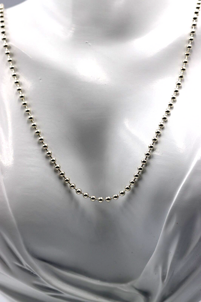 Sterling Silver Ball Chain Necklace 63cm long 3mm wide 13.1grams