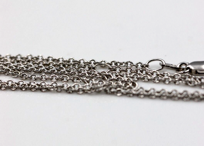 Genuine 9ct 9k White Gold Belcher Cable Chain 45cm 2.4grams