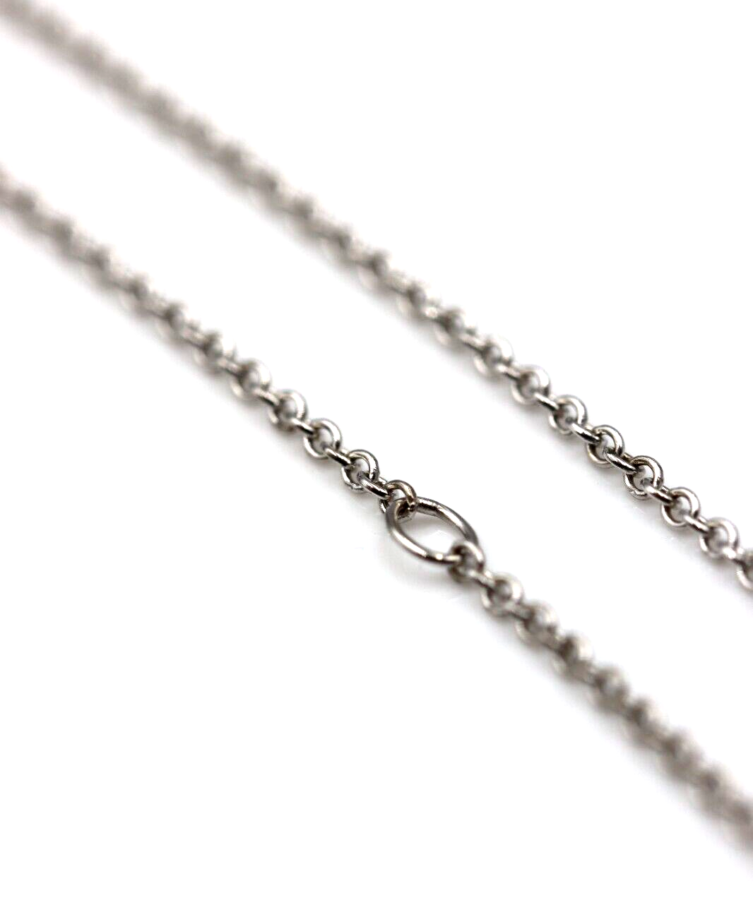 Genuine 9ct 9k White Gold Belcher Cable Chain 45cm 2.4grams