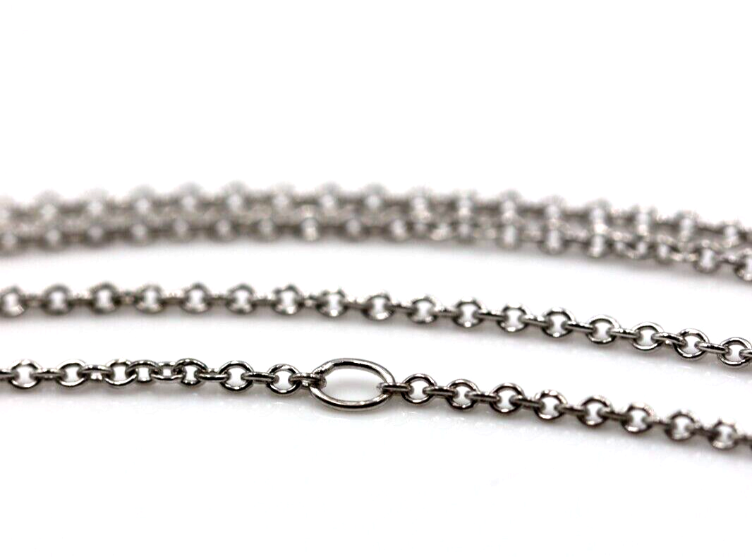 Genuine 9ct 9k White Gold Belcher Cable Chain 45cm 2.4grams