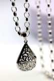 Sterling Silver 925 Belcher Necklace Chain 80cm + Filigree Pendant *Free post