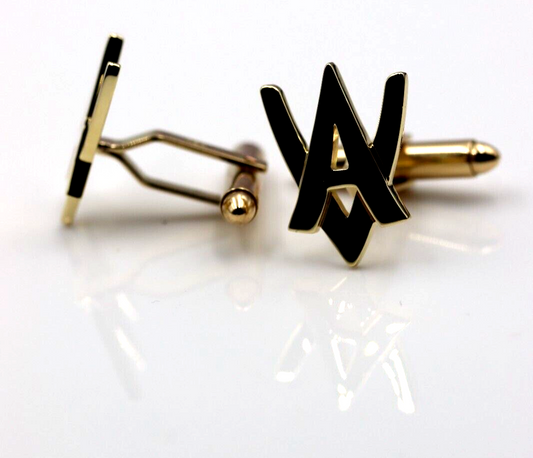 18ct Yellow Gold 750 Cufflinks Cufflinks Letter Initial Personalized Custom Made