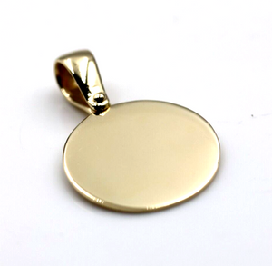 Genuine 9ct 9k Solid Yellow, Rose or White Gold 20mm Disc Round Circle Pendant