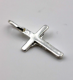 Small Crucifix Pendant Charm 925 Sterling Silver For Religious -Free post