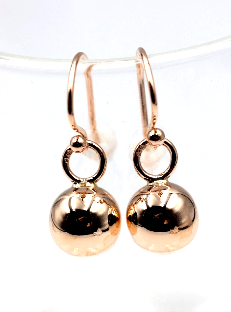 Kaedesigns New 9ct Yellow, Rose or White Gold 10mm Euro Ball Drop Earrings