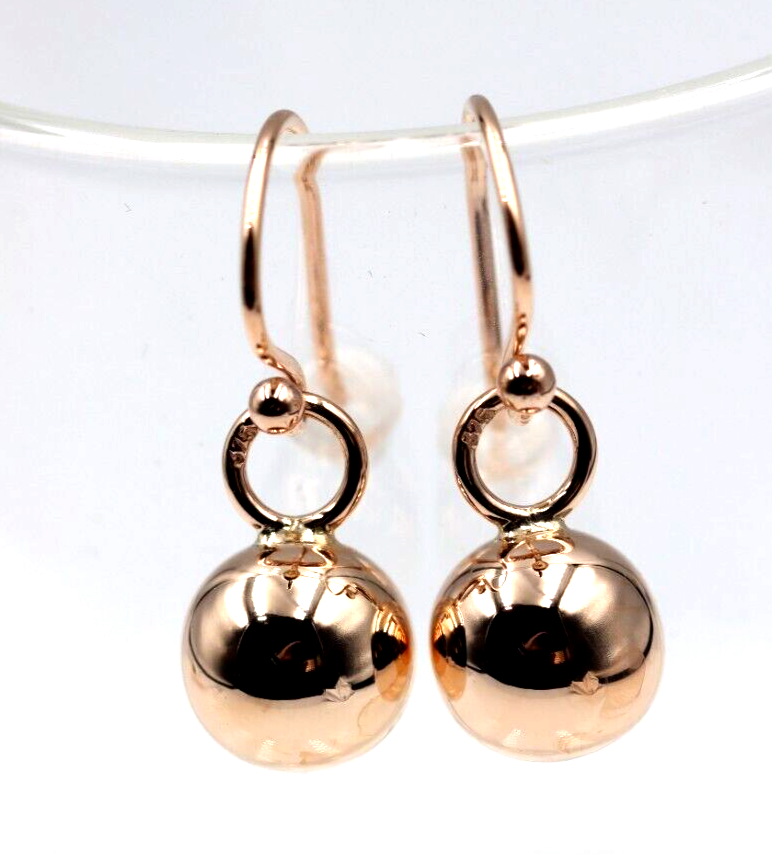 Kaedesigns New 9ct Yellow, Rose or White Gold 10mm Euro Ball Drop Earrings