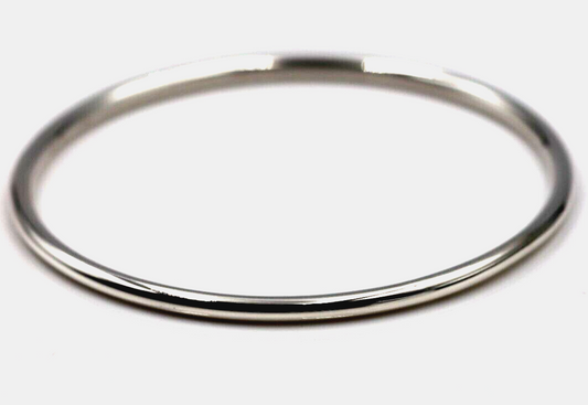 Genuine New Sterling Silver 925 3mm Full Solid Round Bangle