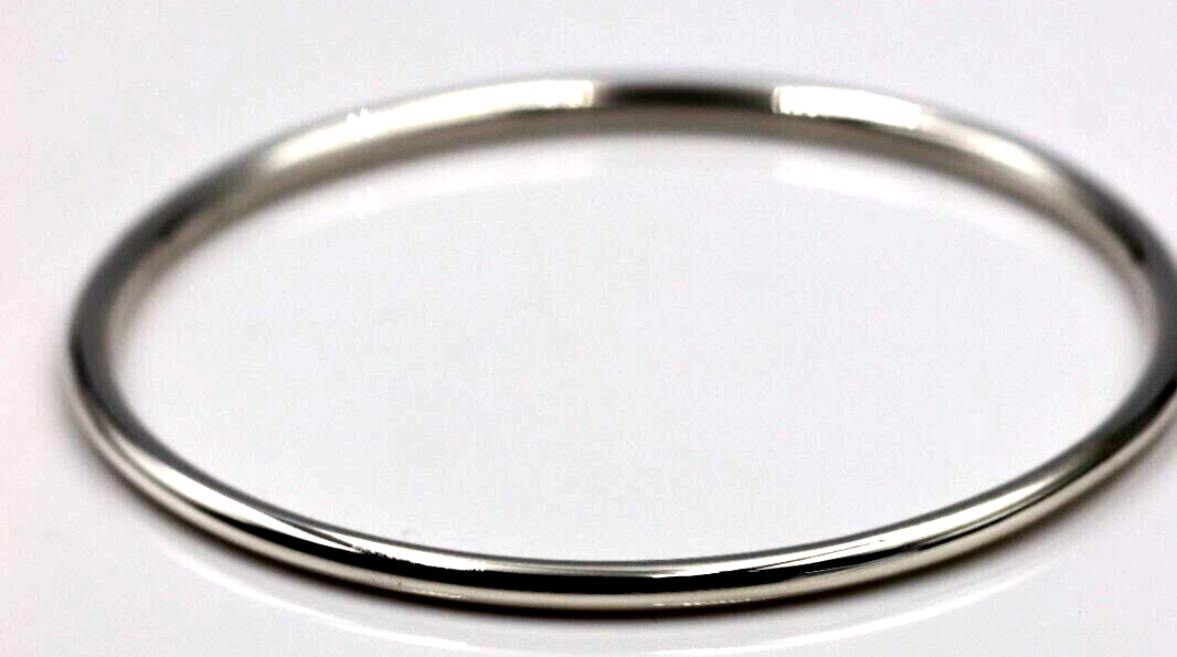 Genuine New Sterling Silver 925 3mm Full Solid Round Bangle