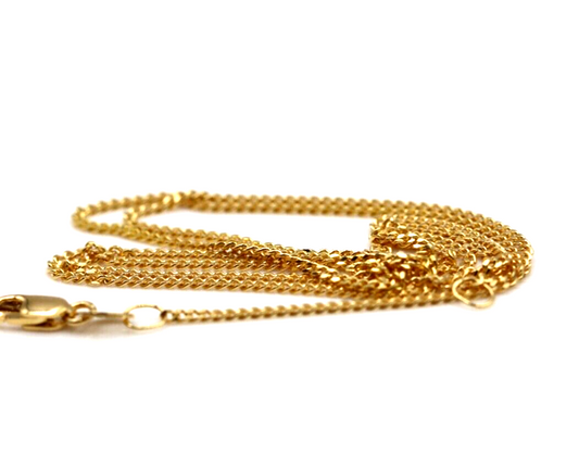 Genuine 18ct 750 Yellow Gold Kerb Curb Chain Necklace 50cm 3.76grams