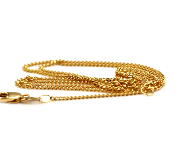 18ct 750 Yellow Gold Kerb Curb Chain Necklace 50cm 3.76grams -Free express post