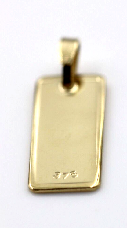 Genuine 9ct Yellow Gold or Fine Silver 20mm x 9mm Pisces Rectangle Zodiac