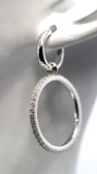 Genuine Sterling Silver 925 Cubic Zirconia Huggies Hoops Earrings -Free post