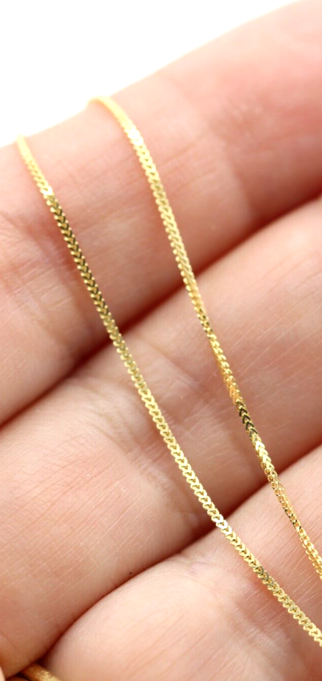 Genuine 18ct 750 Yellow Gold Cable Chain Necklace 55cm 1.7g