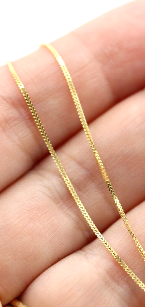 18ct 750 Yellow Gold Cable Chain Necklace 55cm 1.7g -Free express post