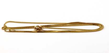 Genuine 18ct 750 Yellow Gold Cable Chain Necklace 55cm 1.7g