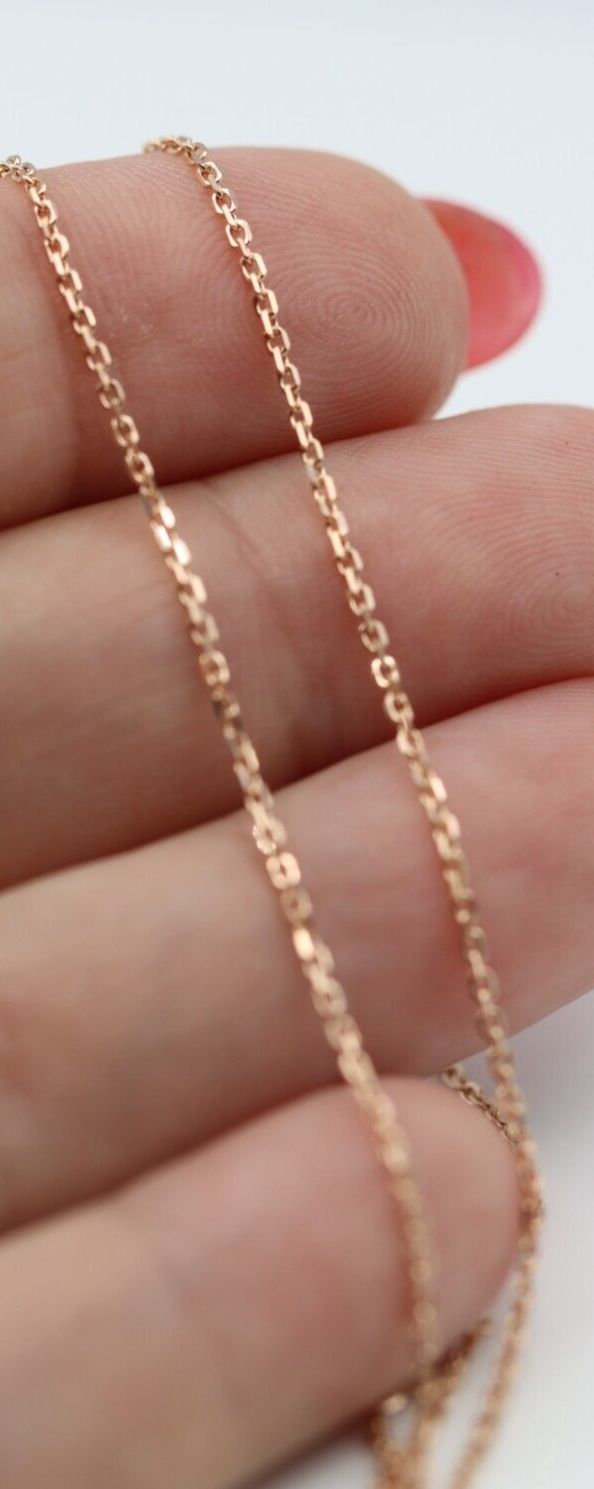 Genuine 750 18ct Rose Gold Cable Chain 50cm 2.38grams Necklace*Free Express Post