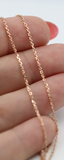 Genuine 750 18ct Rose Gold Cable Chain 50cm 2.38grams Necklace*Free Express Post