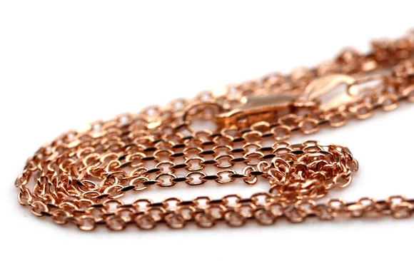 Genuine 9ct Rose Gold Diamond Cut Belcher Necklace Chain-Choose from 42cm, 45cm, 50cm, 55cm, 60cm, 65cm or 70cm