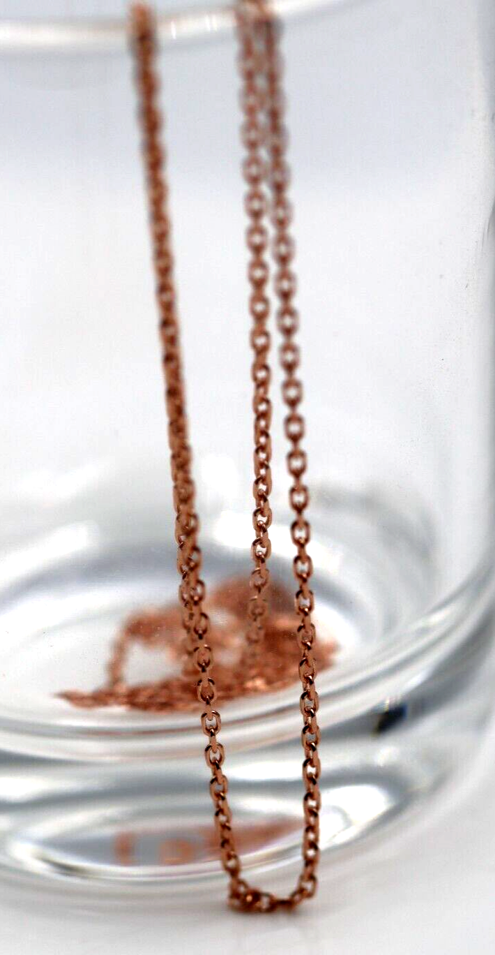 Genuine 9ct Rose Gold Diamond Cut Belcher Necklace Chain-Choose from 42cm, 45cm, 50cm, 55cm, 60cm, 65cm or 70cm