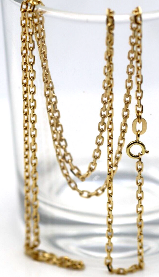 55cm 18ct 18K 750 Gold Yellow Gold Cable Necklace Chain 6.5g - Free Express Post